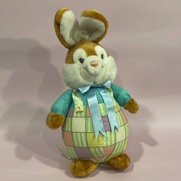 Bloomer Bunny Plush Stuffed Animal Vintage Easter Rabbit 1989 American Greetings - Picture 5 of 9